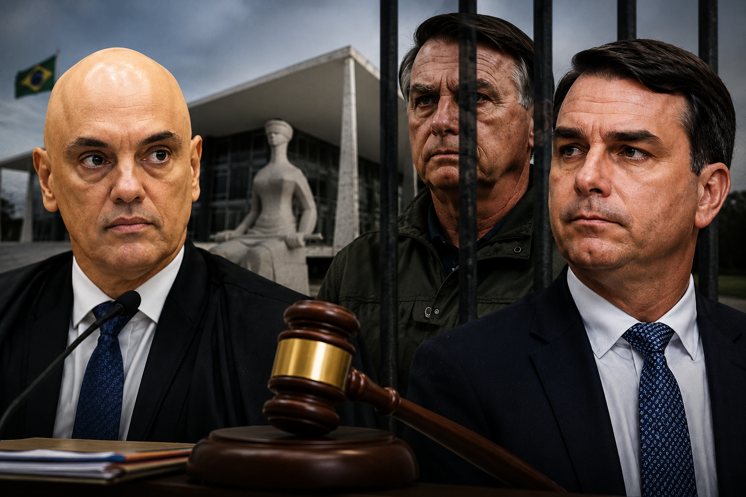 Após divulgação de carta, Alexandre de Moraes proíbe Flávio de visitar Bolsonaro