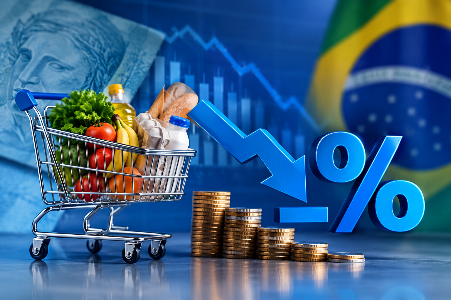 IPCA registra deflação de 0,32% em agosto